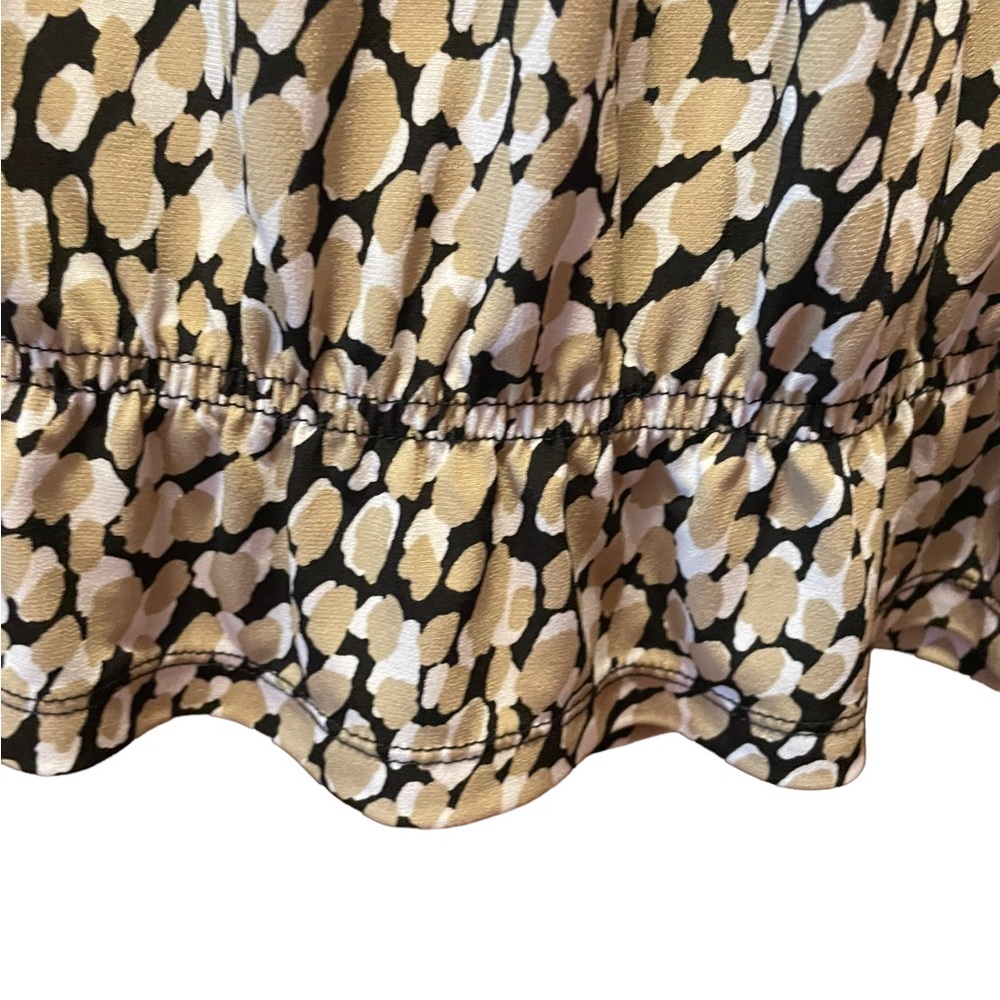 East 5th woman’s abstract patterned top, short sleeve, peplum, size XL - Picture 3 of 5